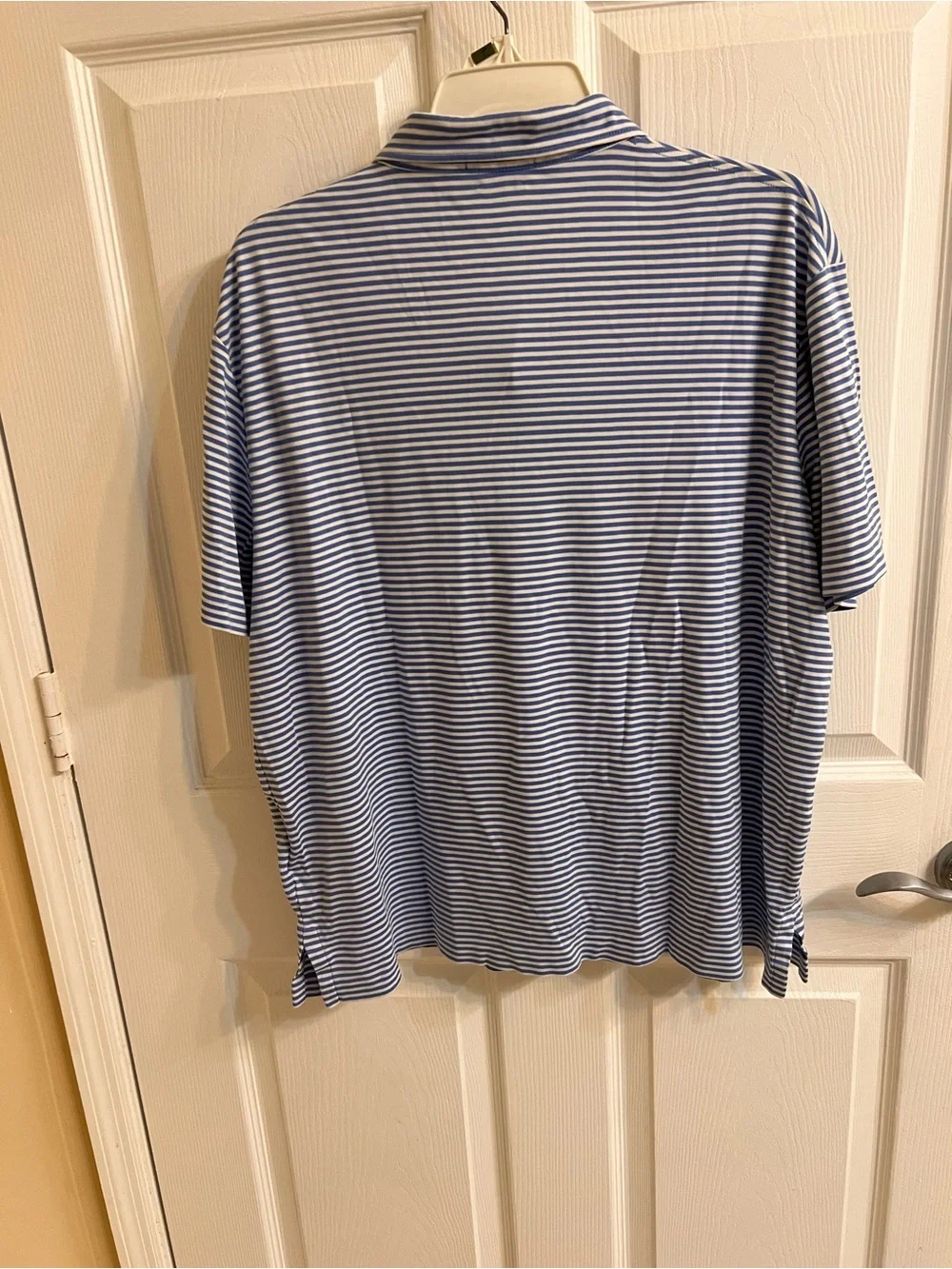 Polo by Ralph Lauren Blue & White Striped Cotton Polo Shirt